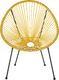 Beliani Zestaw 2 krzeseł rattanowy żółty ACAPULCO II 4