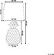 Lampa stołowa Beliani Lampa stołowa ceramiczna złota PINEAPPLE 8