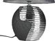 Lampa stołowa Beliani Lampka nocna porcelanowa czarno-srebrna ESLA 3