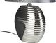 Lampa stołowa Beliani Lampka nocna porcelanowa czarno-srebrna ESLA 4