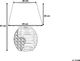 Lampa stołowa Beliani Lampka nocna porcelanowa czarno-srebrna ESLA 7