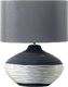 Lampa stołowa Beliani Lampka nocna porcelanowa szara LIMA 1