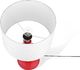 Lampa stołowa Beliani Lampa stołowa ceramiczna czerwona TRIVERSA 3