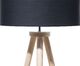Lampa podłogowa Beliani Lampa podłogowa drewniana czarna NITRA 3