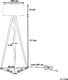 Lampa podłogowa Beliani Lampa podłogowa drewniana czarna NITRA 8