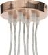 Lampa wisząca Beliani Lampa wisząca 7 kloszy metalowa miedziana OLZA 5