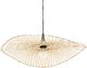 Lampa wisząca Beliani Lampa wisząca bambusowa 60 cm jasne drewno FLOYD 3