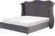 Beliani Łóżko welurowe 160 x 200 cm szare AYETTE 1