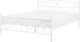 Beliani Łóżko metalowe 140 x 200 cm białe RODEZ 1