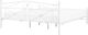 Beliani Łóżko metalowe 140 x 200 cm białe RODEZ 3