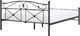 Beliani Łóżko metalowe 140 x 200 cm czarne RODEZ 3