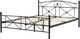 Beliani Łóżko metalowe 140 x 200 cm czarne RODEZ 4