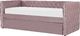 Beliani Łóżko wysuwane welurowe 90 x 200 cm różowe GASSIN 3