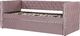 Beliani Łóżko wysuwane welurowe 90 x 200 cm różowe GASSIN 4