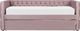 Beliani Łóżko wysuwane welurowe 90 x 200 cm różowe GASSIN 6