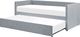 Beliani Łóżko wysuwane welurowe 90 x 200 cm jasnoszare TROYES 1