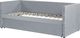 Beliani Łóżko wysuwane welurowe 90 x 200 cm jasnoszare TROYES 5
