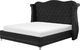 Beliani Łóżko welurowe 180 x 200 cm czarne AYETTE 1