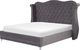 Beliani Łóżko welurowe 180 x 200 cm szare AYETTE 1