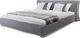 Beliani Łóżko tapicerowane 160 x 200 cm szare PARIS 1