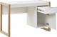 Biurko Beliani Johnson Białe 112 cm x 50 cm 3