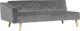 Beliani Narożnik welurowy lewostronny rozkładany szary VADSO 5