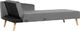 Beliani Narożnik welurowy lewostronny rozkładany szary VADSO 6