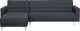 Beliani Narożnik rozkładany 4-osobowy prawostronny ciemnoszary ABERDEEN 1