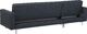 Beliani Narożnik rozkładany 4-osobowy prawostronny ciemnoszary ABERDEEN 4