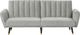 Beliani Sofa rozkładana welurowa jasnoszara VIMMERBY 1