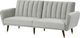 Beliani Sofa rozkładana welurowa jasnoszara VIMMERBY 2