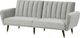 Beliani Sofa rozkładana welurowa jasnoszara VIMMERBY 3