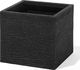 Beliani Doniczka kwadratowa 30 x 30 x 28 cm czarna PAROS 2