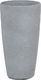 Beliani Osłonka okrągła Abdera szara 23x23x42 cm 1