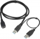 Kabel USB LogiLink 2x USB-A - micro-B 1 m Czarny (CU0072) 1