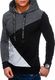 Ombre Bluza męska z kapturem B1050 - grafitowa/czarna XL 3