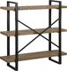 Beliani Regał 3 półki ciemne drewno TIMBER 3