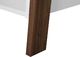 Beliani Regał drabina 5 półek ciemne drewno z białym MOBILE DUO 7
