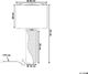 Lampa stołowa Beliani Lampka nocna porcelanowa biało-srebrna AIKEN 5
