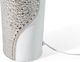 Lampa stołowa Beliani Lampka nocna porcelanowa biało-srebrna AIKEN 6
