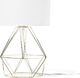 Lampa stołowa Beliani Lampka nocna metalowa złota MARONI 1