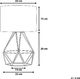 Lampa stołowa Beliani Lampka nocna metalowa złota MARONI 7