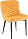 Beliani Zestaw 2 krzeseł do jadalni welurowy żółty SOLANO 2