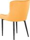 Beliani Zestaw 2 krzeseł do jadalni welurowy żółty SOLANO 4