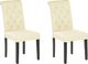 Beliani Zestaw 2 krzeseł do jadalni kremowy VELVA 1