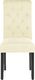 Beliani Zestaw 2 krzeseł do jadalni kremowy VELVA 2