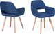 Beliani Zestaw 2 krzeseł do jadalni ciemnoniebieski CHICAGO 2