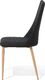 Beliani Zestaw 2 krzeseł do jadalni czarny CLAYTON 3