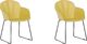 Beliani Zestaw 2 krzeseł do jadalni żółty SYLVA 1