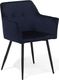 Beliani Zestaw 2 krzeseł welurowy niebieski JASMIN 3